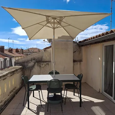 شقة Centre Ville, Terrasse Vue Sur Les Toits, Wifi & Clim